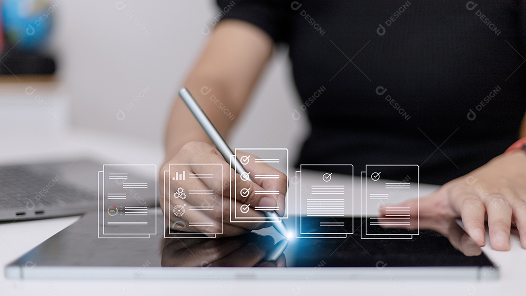 ícones de documentos eletrônicos, gerenciamento de documentos eletrônicos, documentos online
