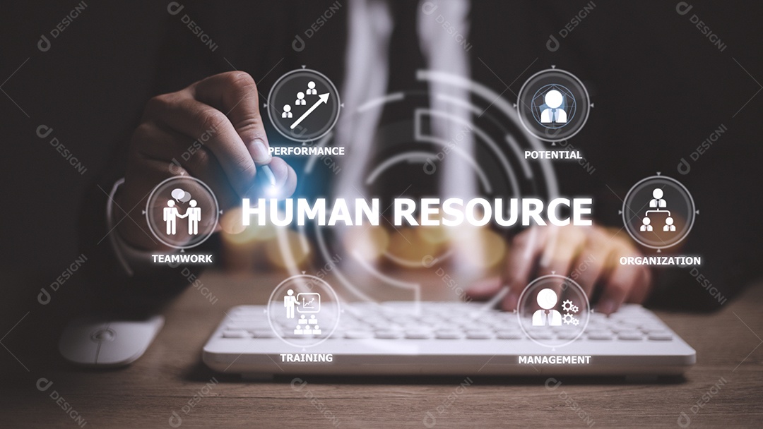 Recursos humanos gestão de RH recrutamento emprego headhunting conceito.