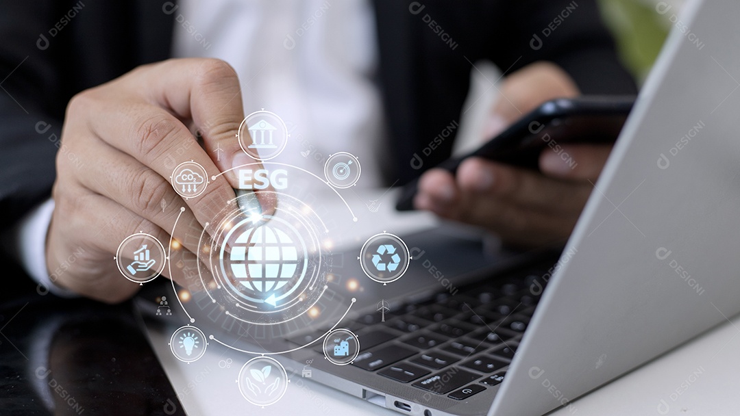 Análise do empresário Negócios de governança social ambiental ESG