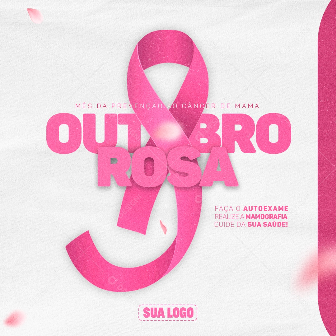 Outubro Rosa Data Comemorativa Mês De Prevenção Ao Câncer De Mama Social Media PSD Editável