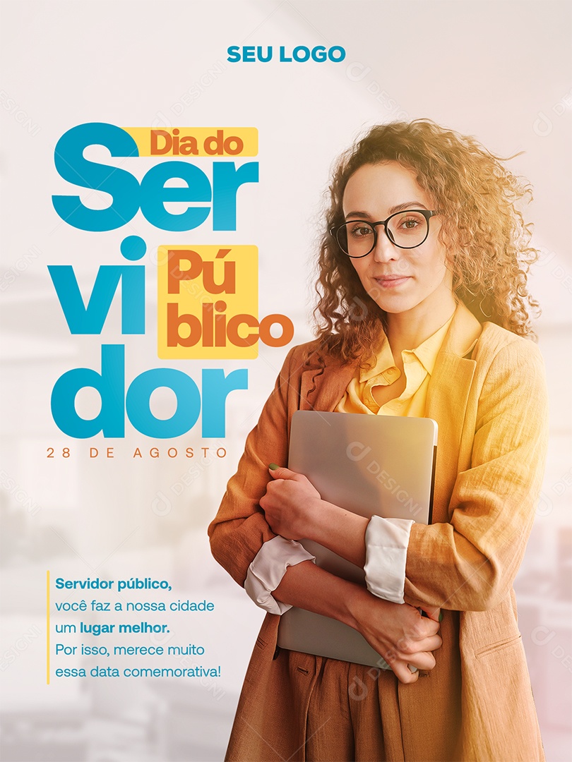 Você Faz da Nossa Cidade um Lugar Melhor Dia do Servidor Público Social Media PSD Editável