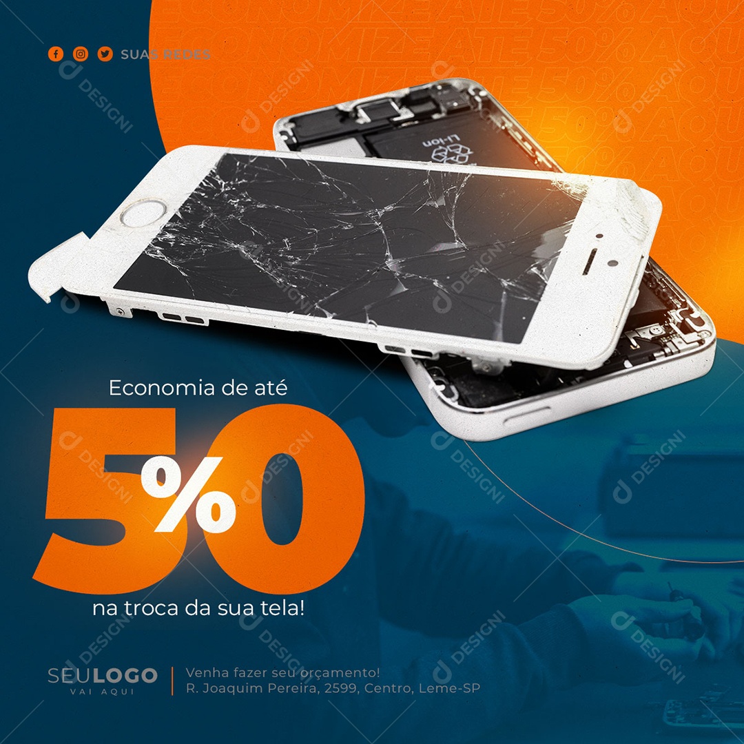 Para Tudo Existe Uma Solução A Gente Da Um Jeito Social Media PSD Editável