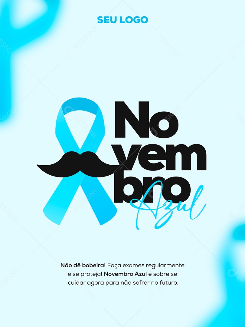 Não dê Bobeira Novembro Azul Social Media PSD Editável