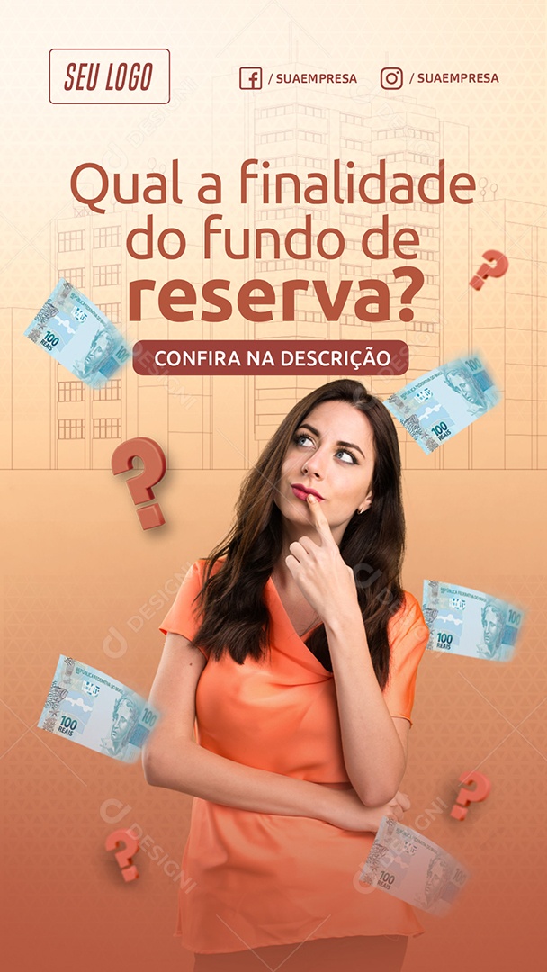 Social Media PSD Qual a Finalidade do Fundo de Reserva Story PSD Editável