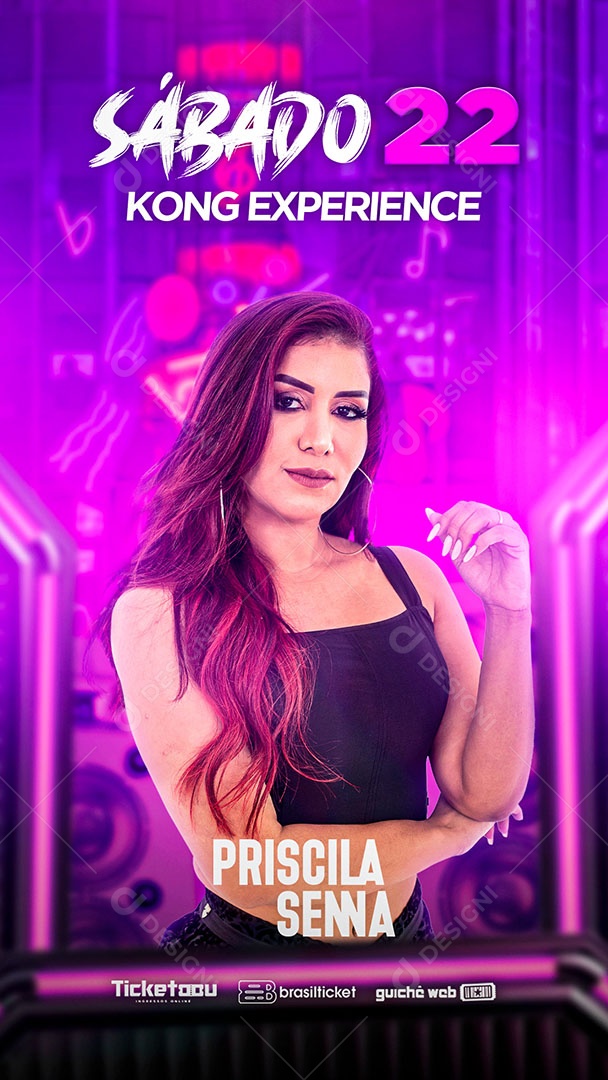 Flyer Show Priscila Senna Story Social Media PSD Editável