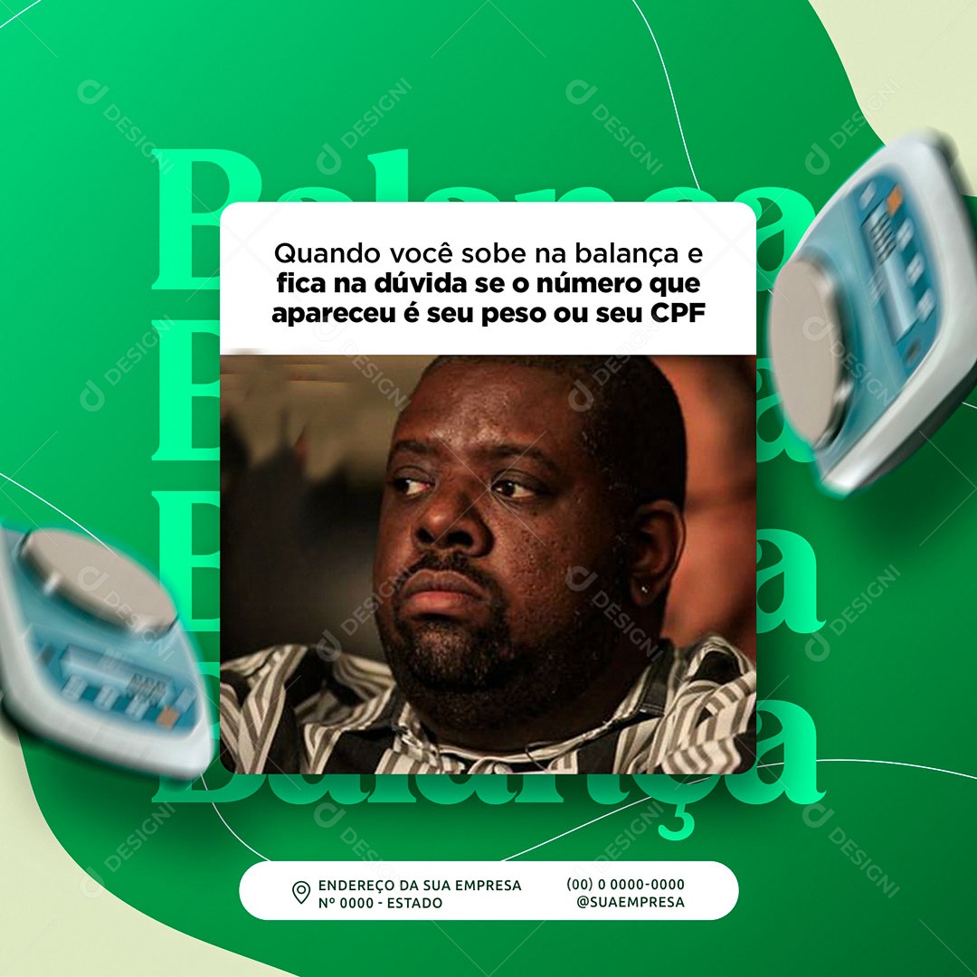 Social Media Nutricionista Alimentação Balança PSD Editável