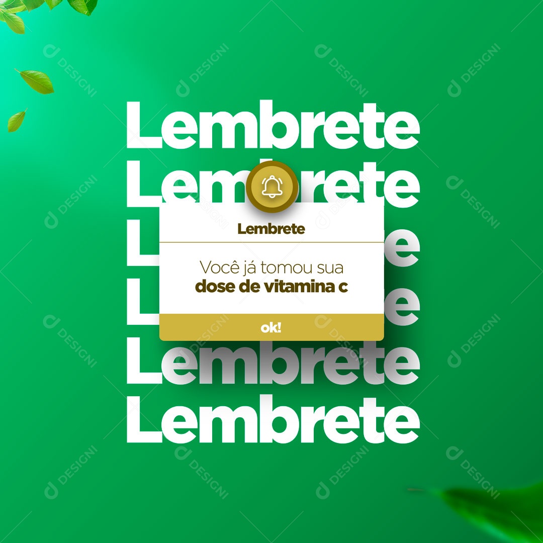 Lembrete Nutricionista Social Media PSD Editável