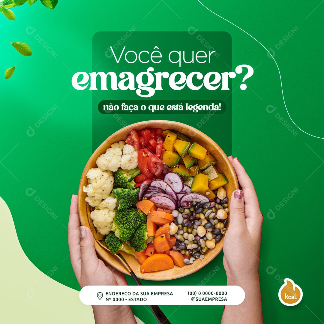 Social Media Nutricionista Alimentação PSD Editável