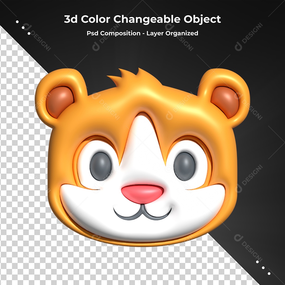 Emoji Elemento 3D para Composição PSD