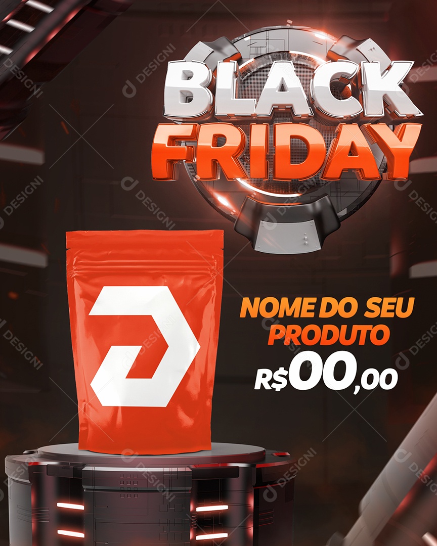 Social Media Template Black Friday Descontos Promoção EPS Editável