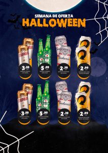Modelo de Cardápio Semana de Oferta Halloween Distribuidores e Bares PSD Editável