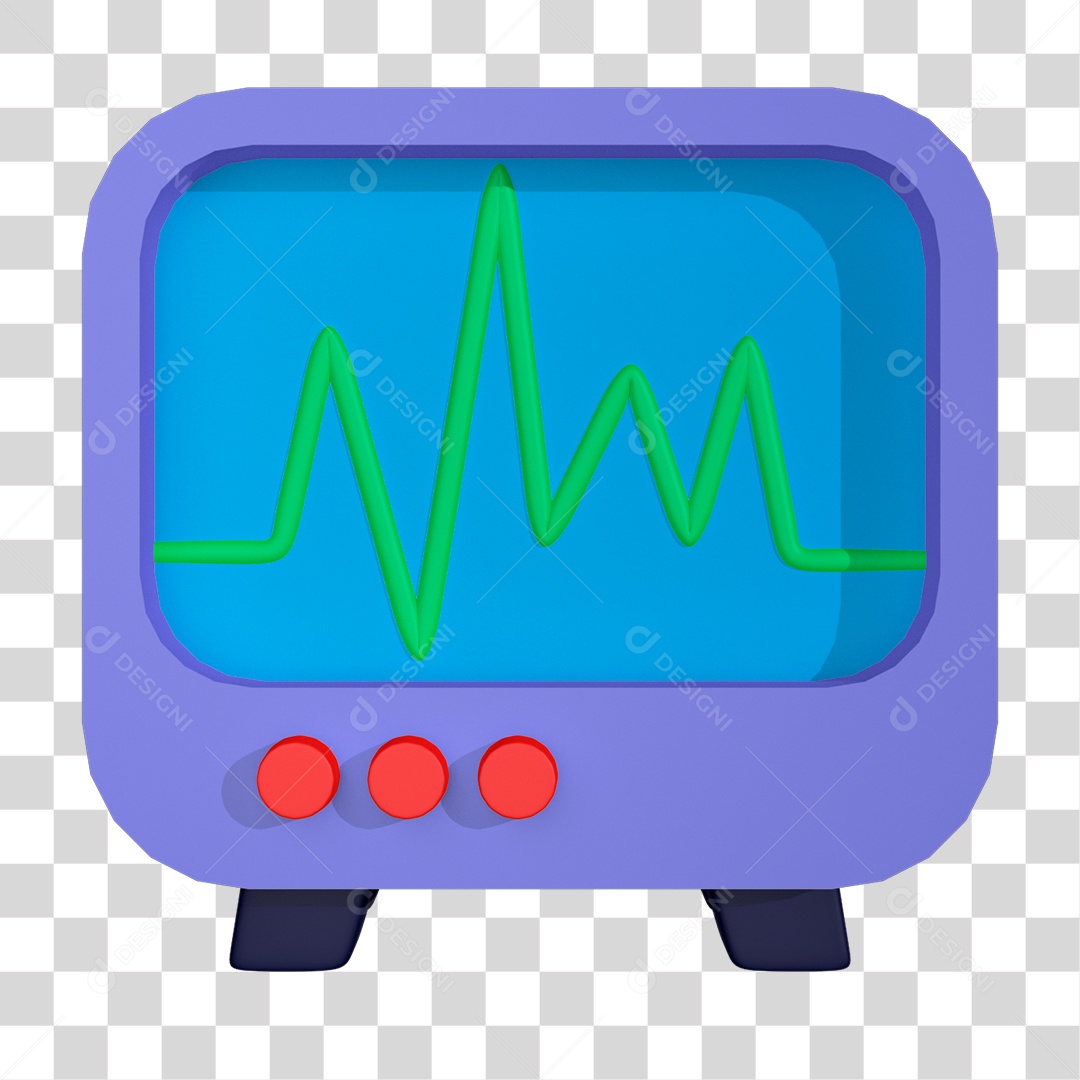 Desenho de Aparelho Eletrocardiograma PNG Transparente