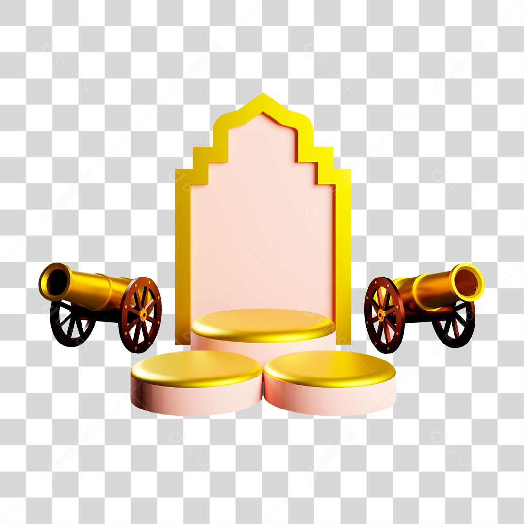 Canhão de Guerra Lua Ramadan PNG Transparente