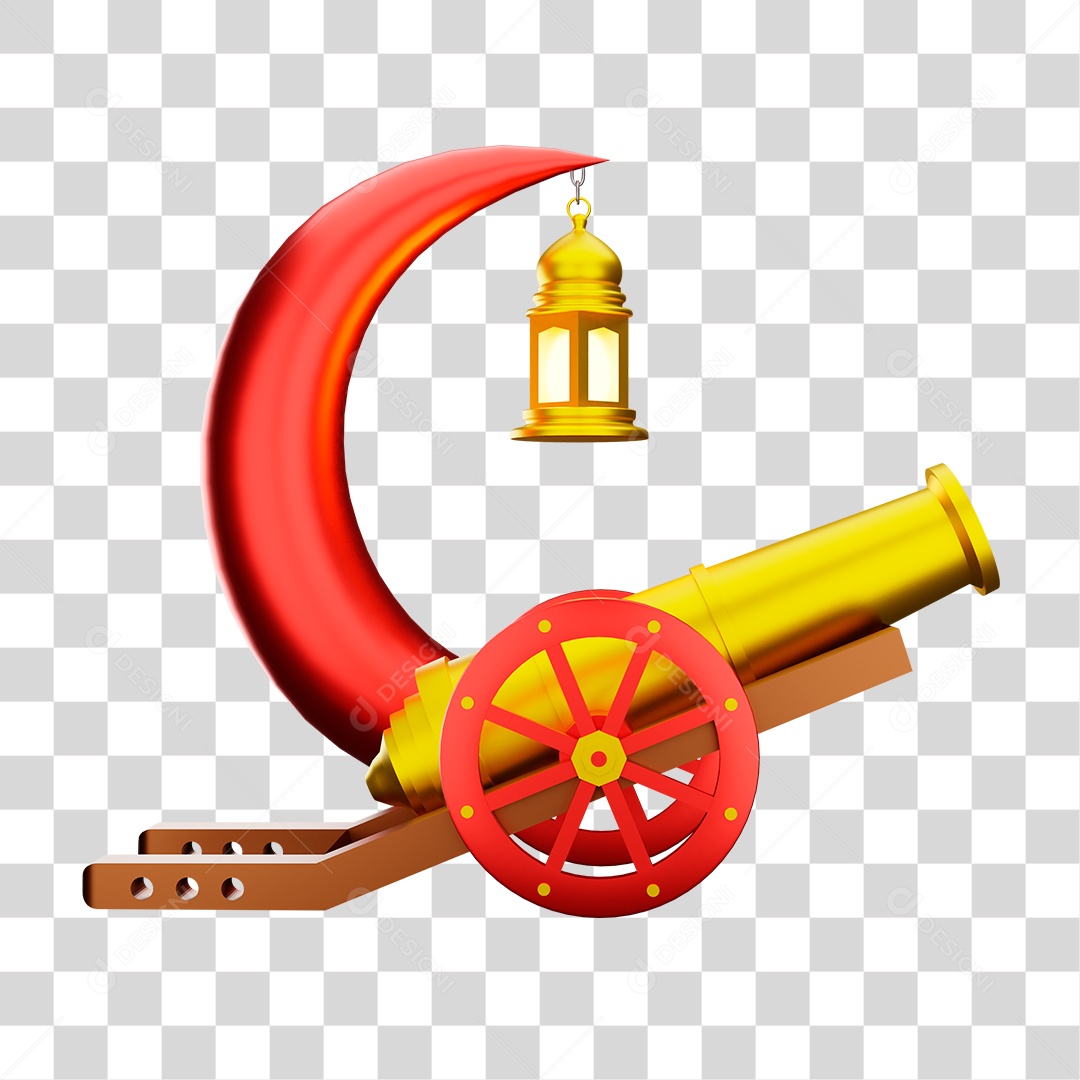 Canhão de Guerra Lua Ramadan PNG Transparente