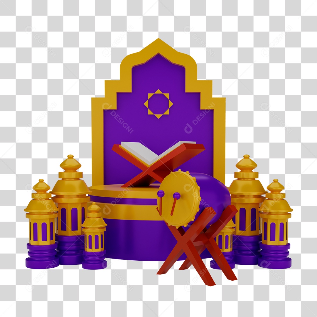 Decoração para Ritual Ramadan PNG Transparente