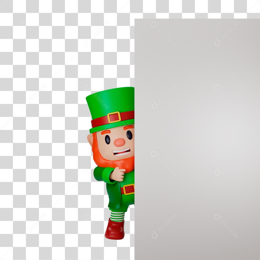 Elemento 3D de Duende PNG Transparente