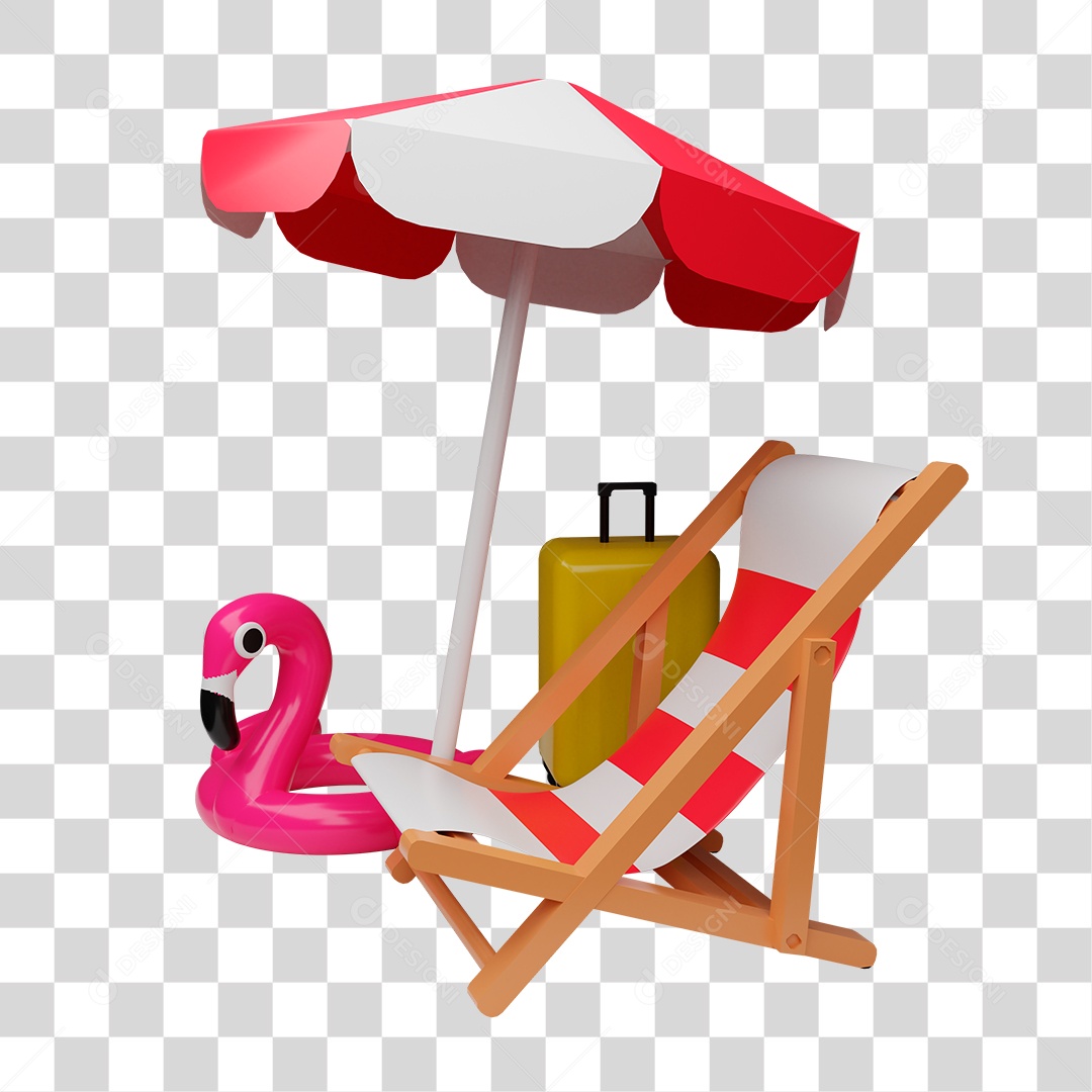 Desenho de Utensílios de Praia PNG Transparente
