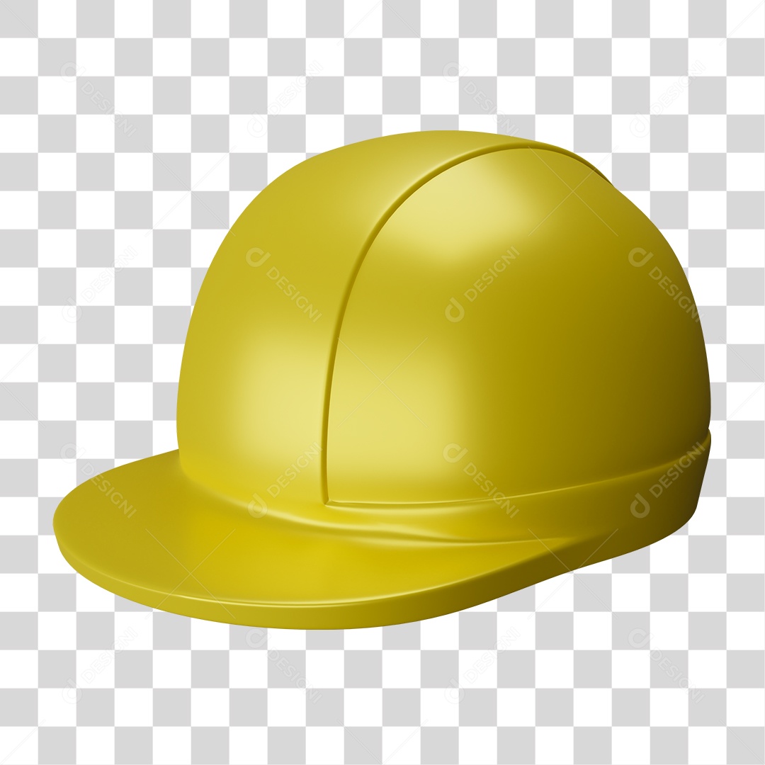 Capacete de Segurança Amarelo PNG Transparente