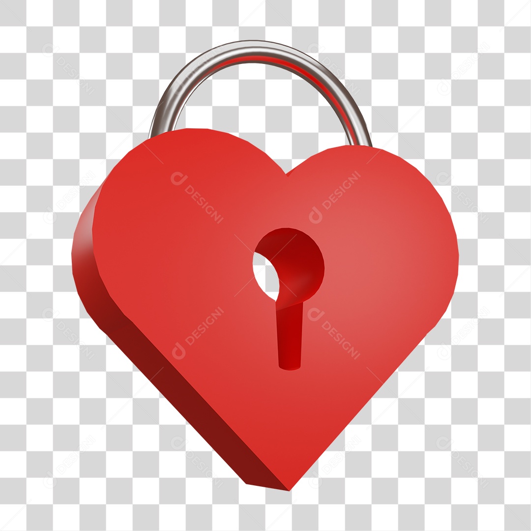 Coração Bloqueado PNG Transparente