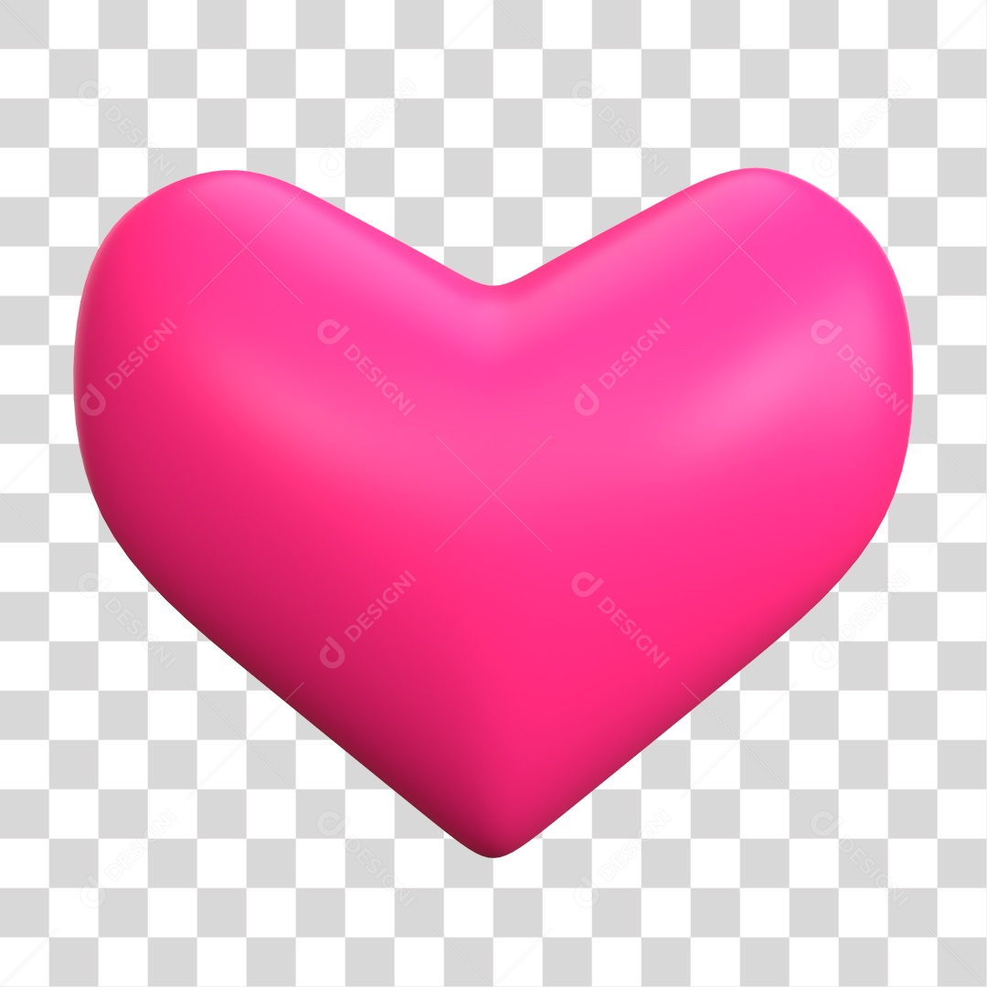 Coração Rosa PNG Transparente