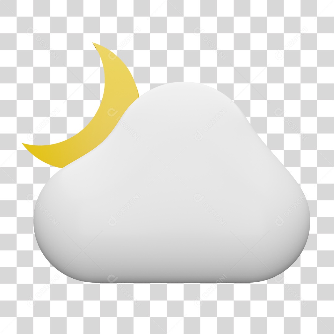 Elemento 3D Ilustrando Previsão do Tempo PNG Transparente