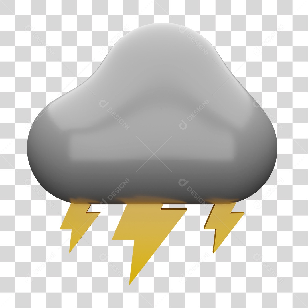 Elemento 3D Ilustrando Previsão do Tempo PNG Transparente