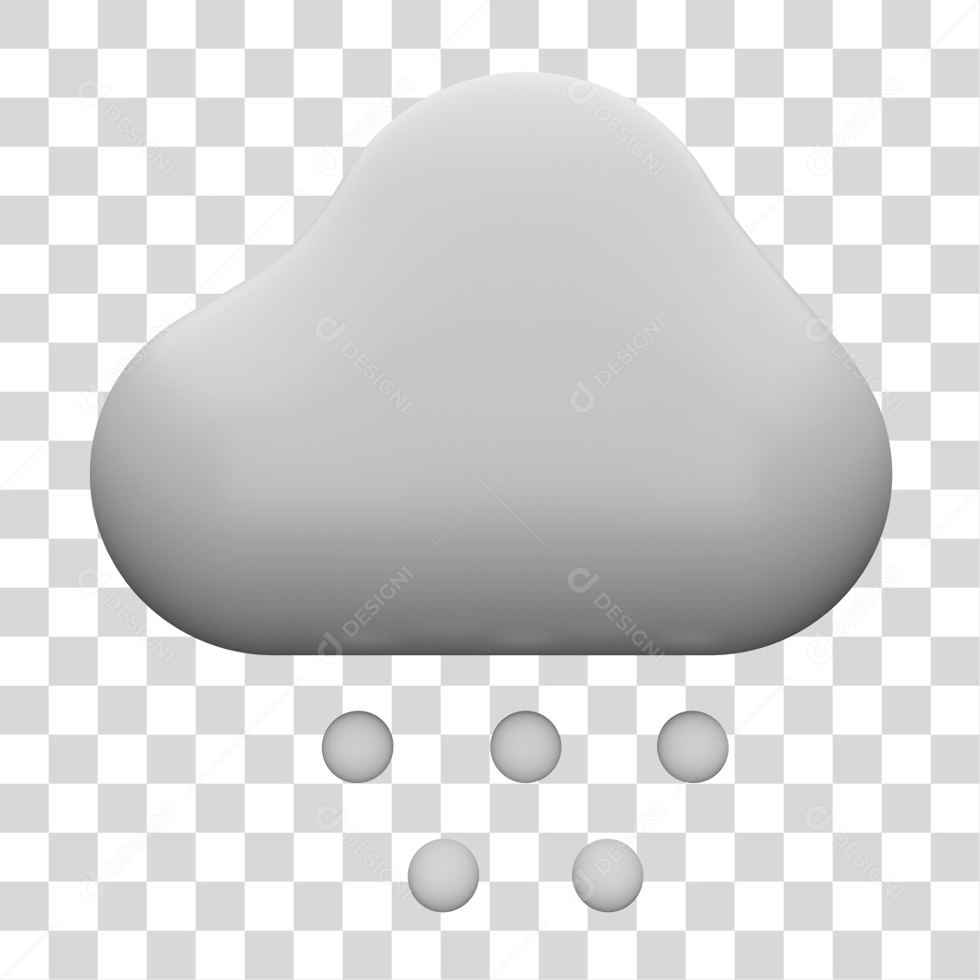 Elemento 3D de Nuvem PNG Transparente