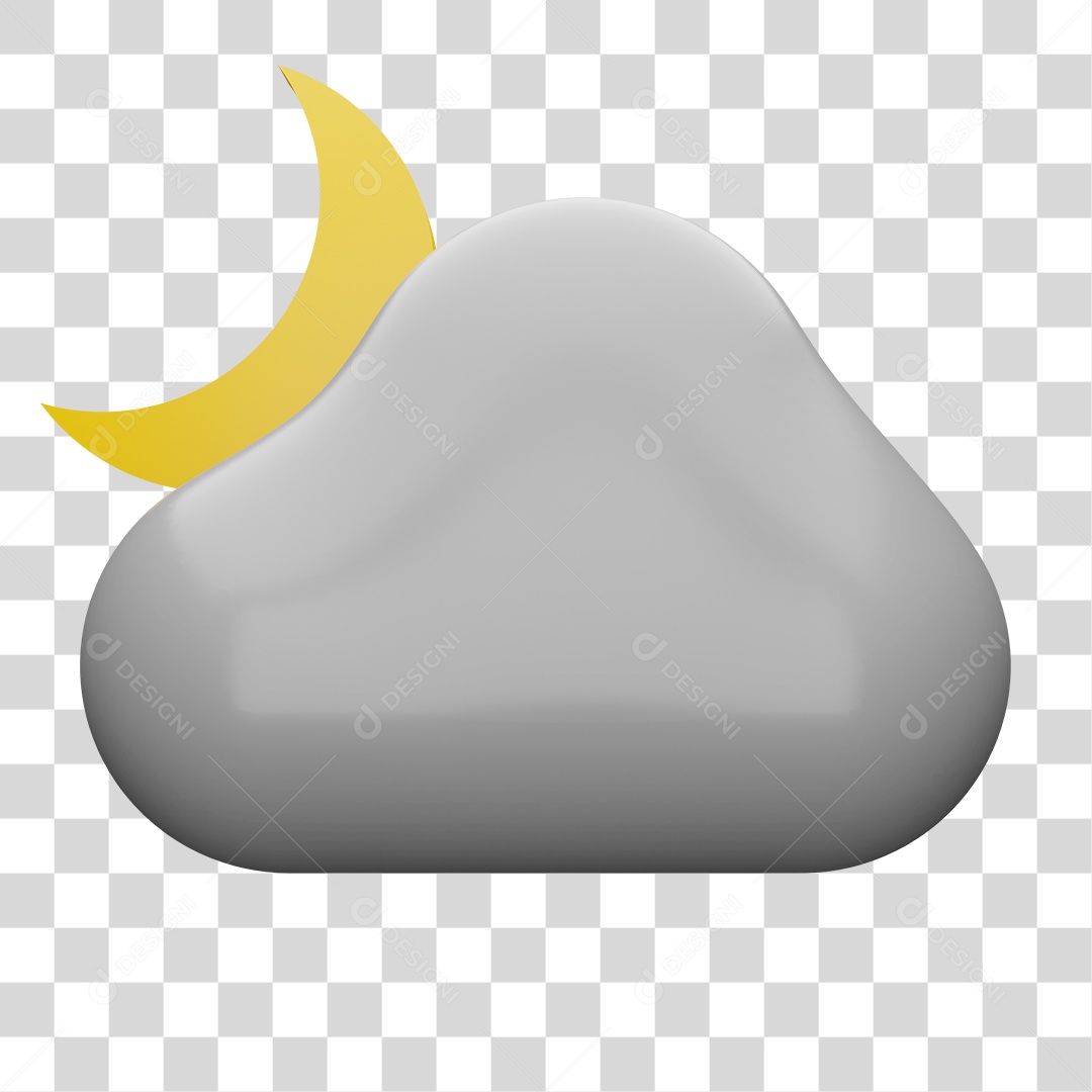 Elemento 3D Ilustrando Noite PNG Transparente