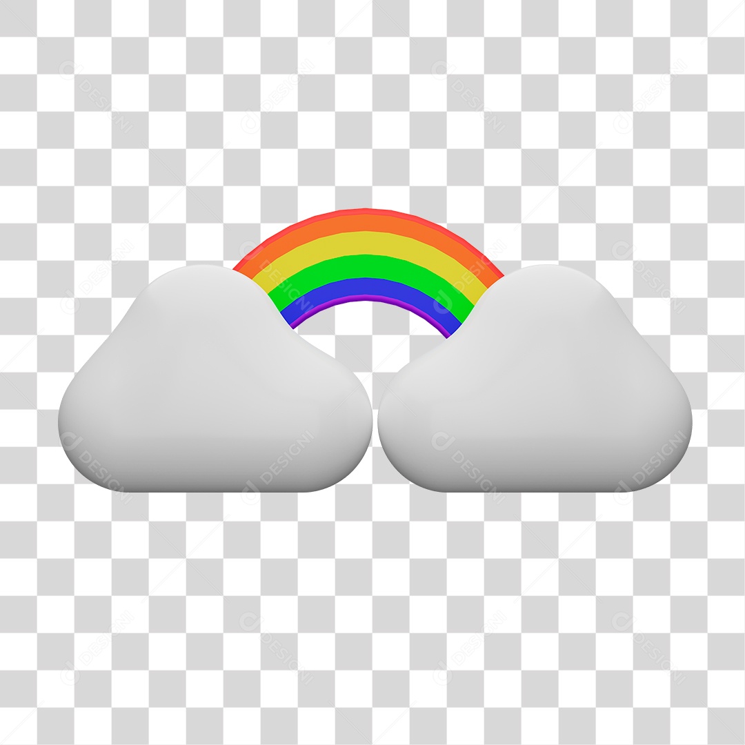 Arco Íris Nuvem PNG Transparente