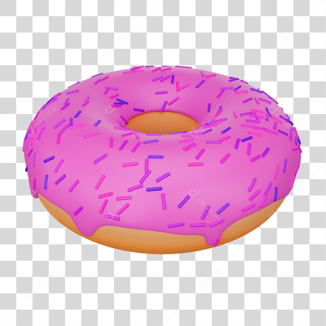 Desenho de Donut Rosquinha PNG Transparente