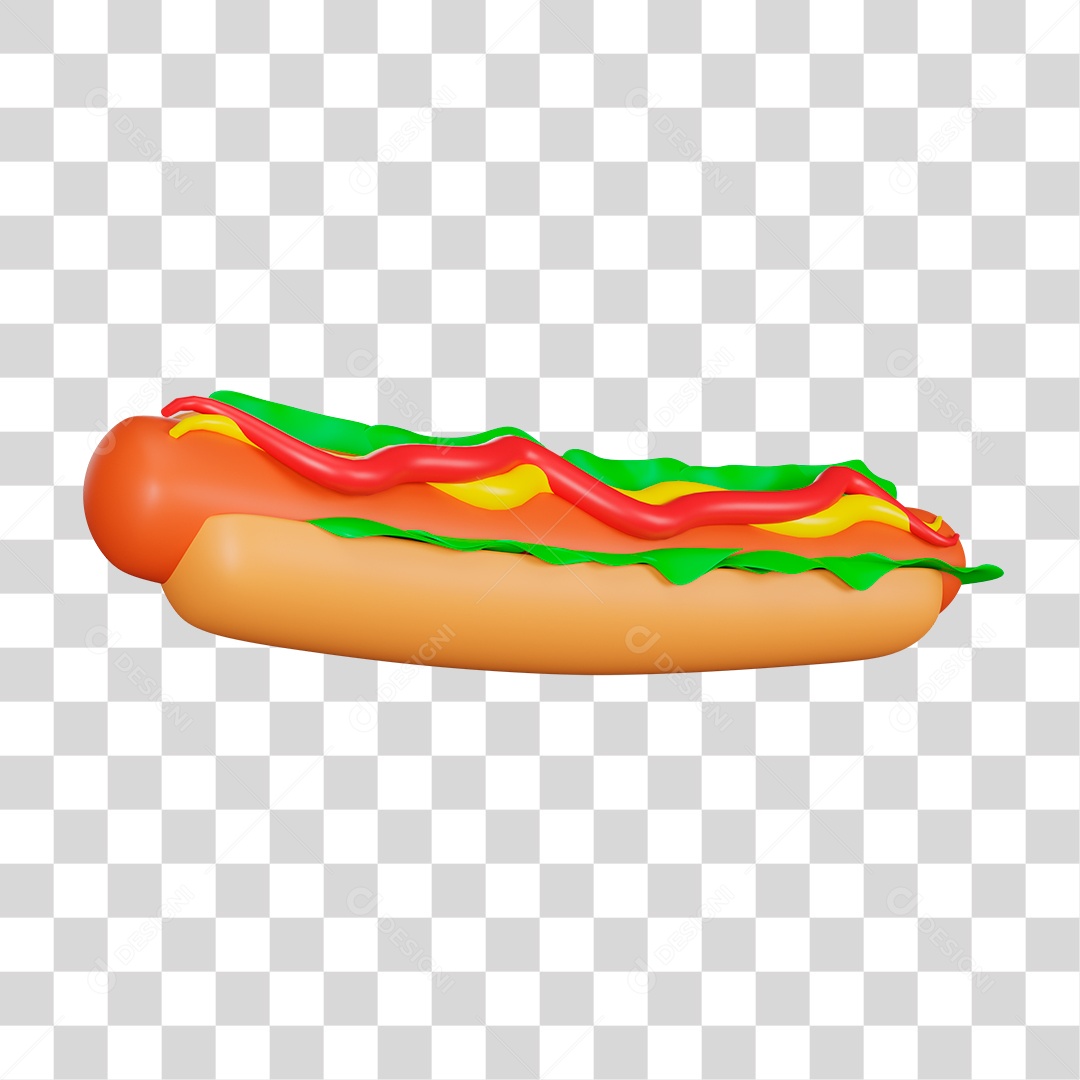 Desenho Sanduiche de Cachorro Quente PNG Transparente