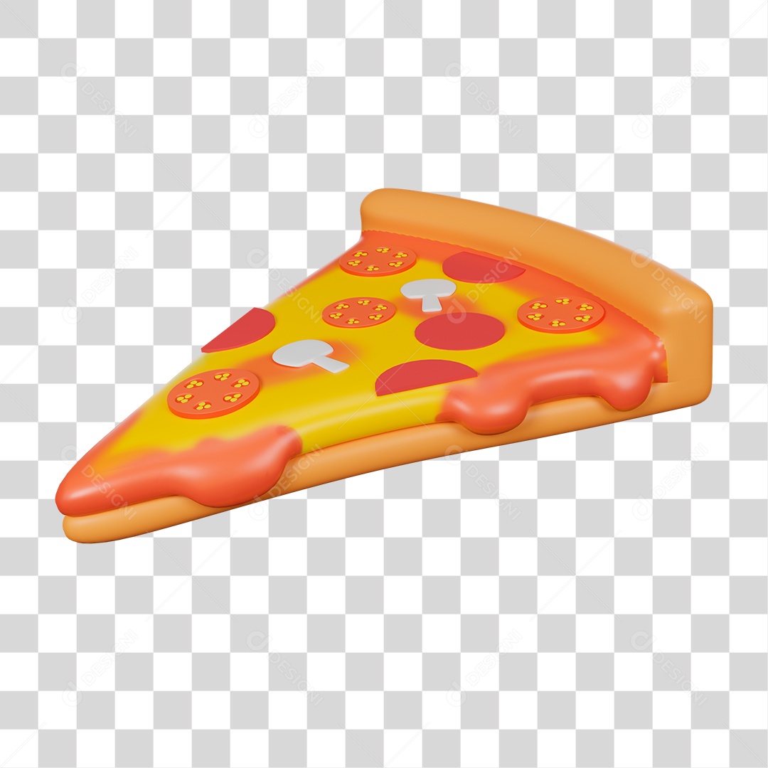 Desenho de Fatia de Pizza PNG Transparente