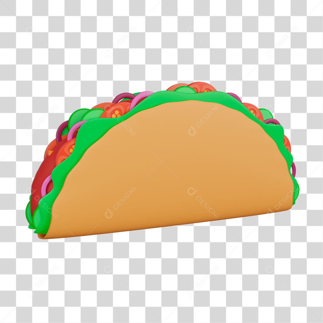 Desenho de Taco Mexicano PNG Transparente