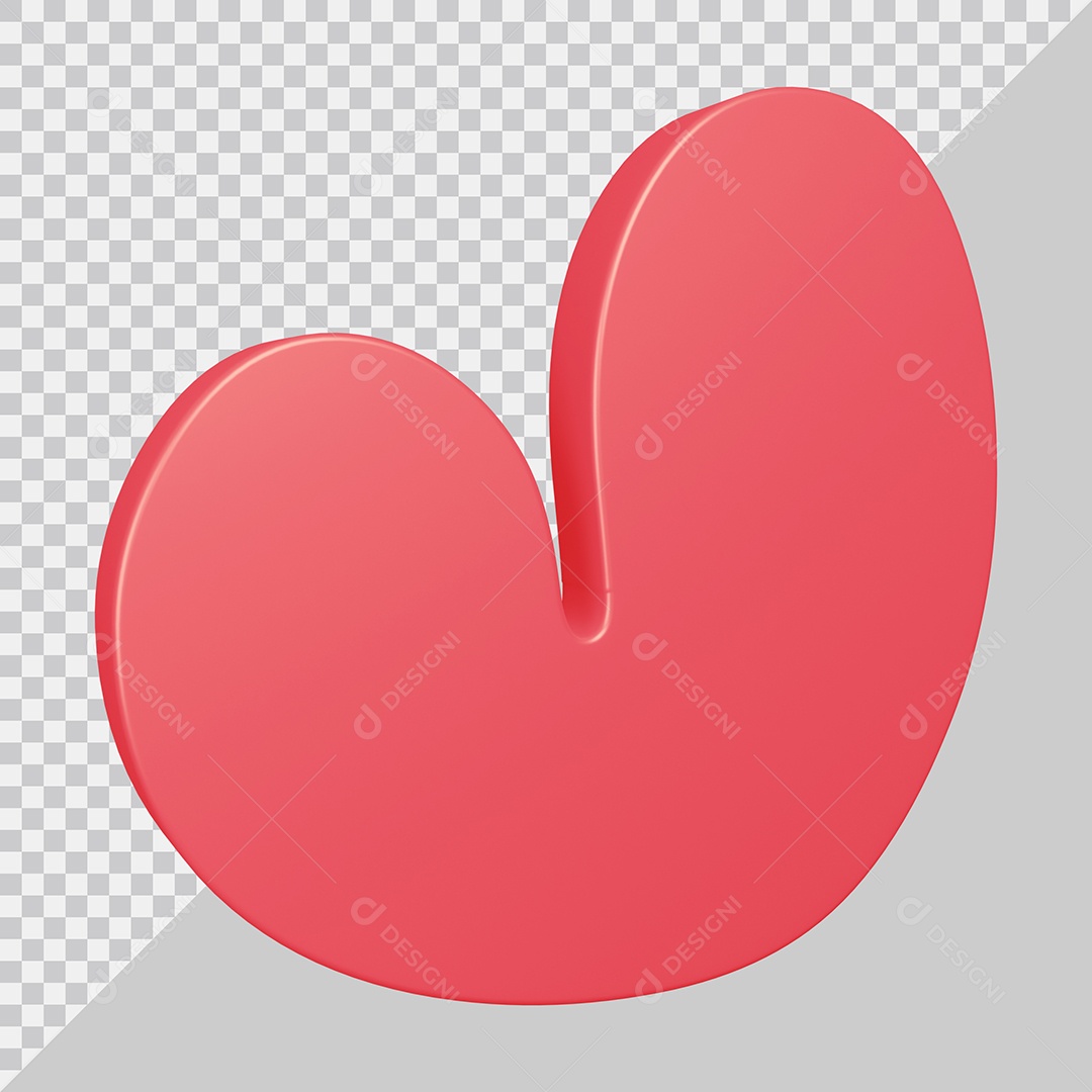 Elemento 3D Para Composição Letra J Rosa PSD