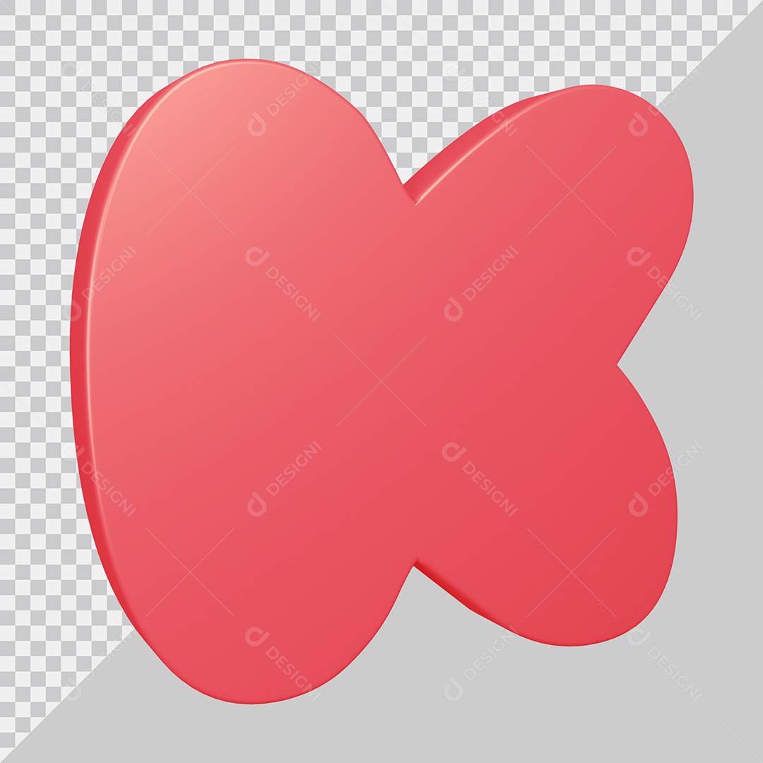 Elemento 3D Para Composição Letra K Rosa PSD