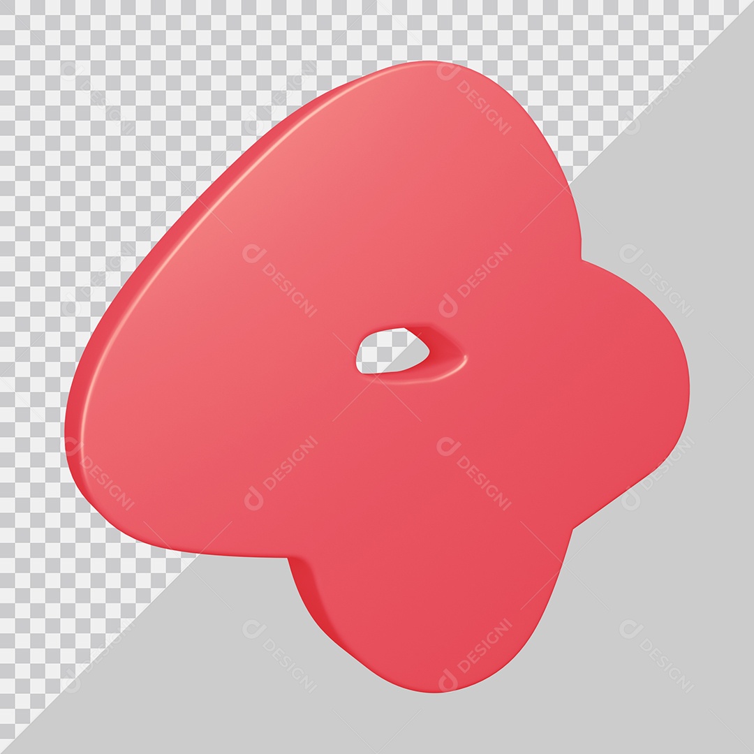 Elemento 3D Para Composição Número 4 Rosa PSD