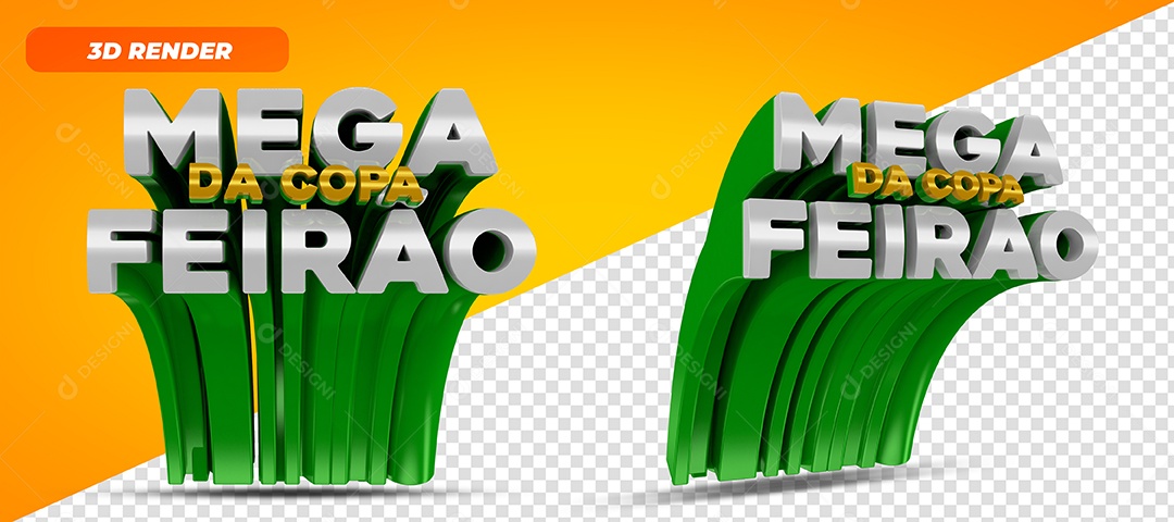Selo 3D Para Composições Mega Feirão Da Copa PSD