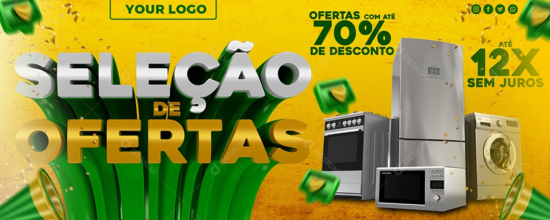 Promoções Seleção De Ofertas Venha Conferir Social Media PSD Editável