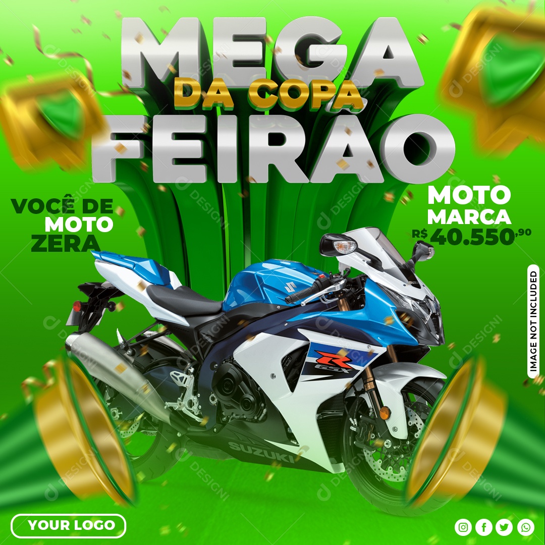 Promoções Mega Feirão Da Copa Venha Conferir Social Media PSD Editável
