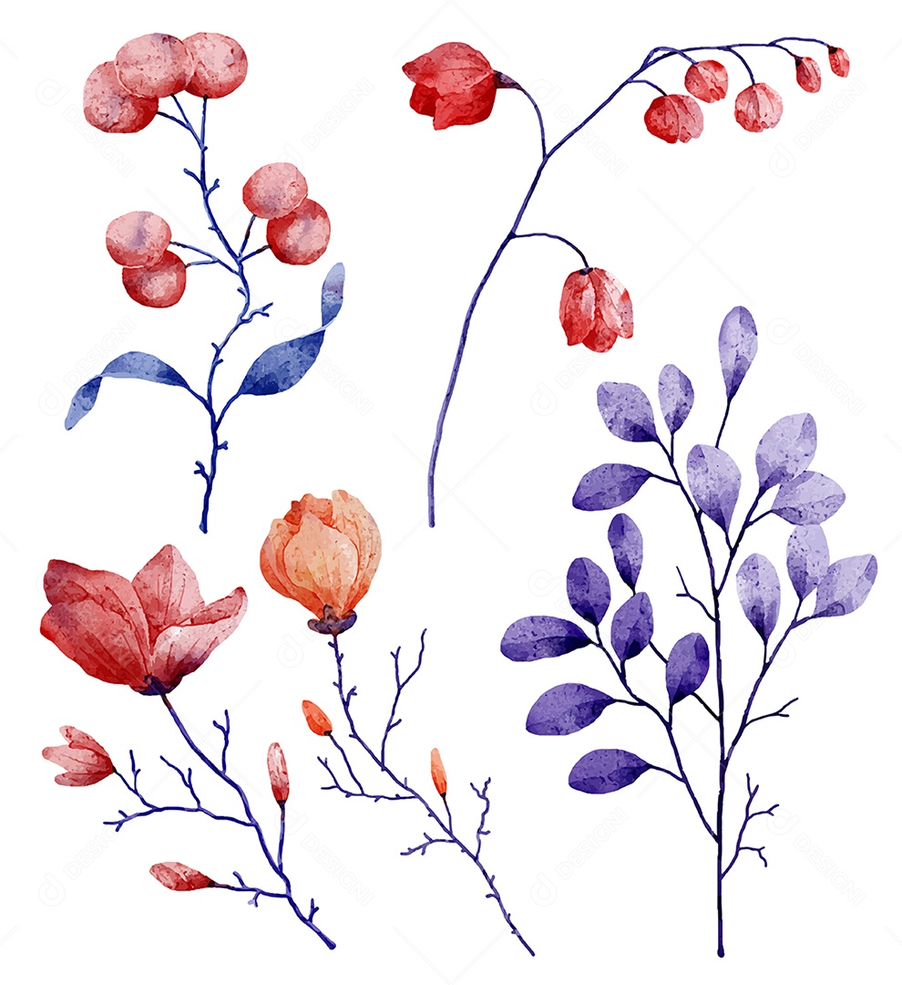 Lindo buquê de flores e deixe para decoração em água