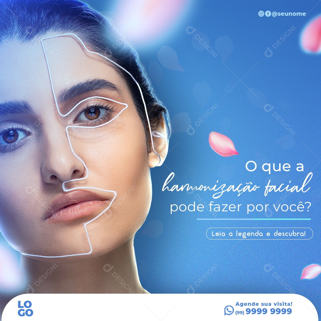 O Que A Harmonização Facial Pode Fazer Pra Você Social Media PSD Editável