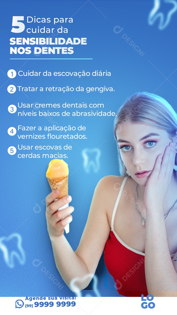 As 5 Dicas Para Cuidar Da Sensibilidade Dos Dentes Social Media PSD Editável