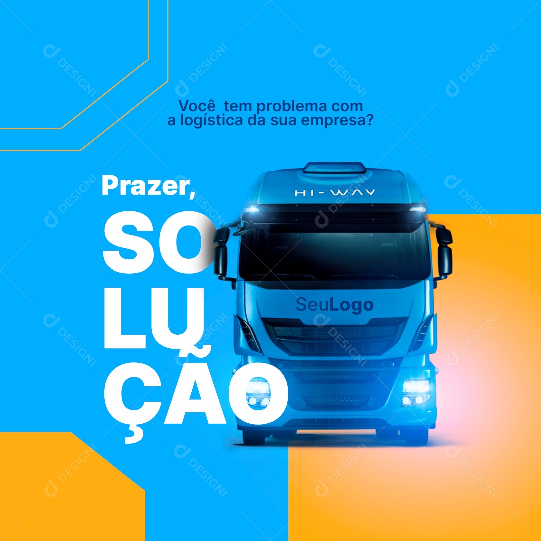 Prazer Solução Transportadora Social Media PSD Editável