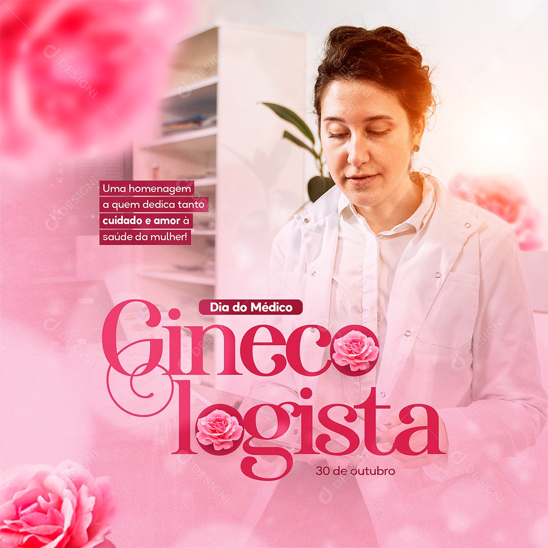 Dia Do Ginecologista 30 De Outubro Social Media PSD Editável