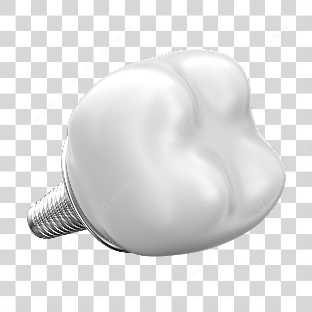 Dente Branco Implante Elemento 3D PNG Transparente