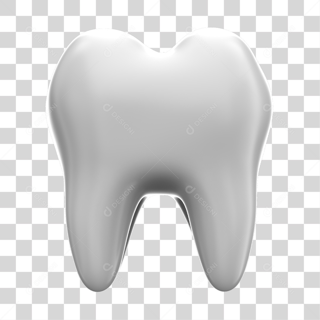 Dente Branco Implante Elemento 3D PNG Transparente