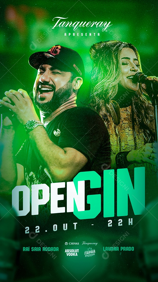 Story Open Gin Raí Saia Rodada e Luana Prado Flyers Social Media PSD Editável