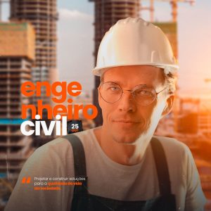 Social Media Dia do Engenheiro Civil 25 de Outubro PSD Editável