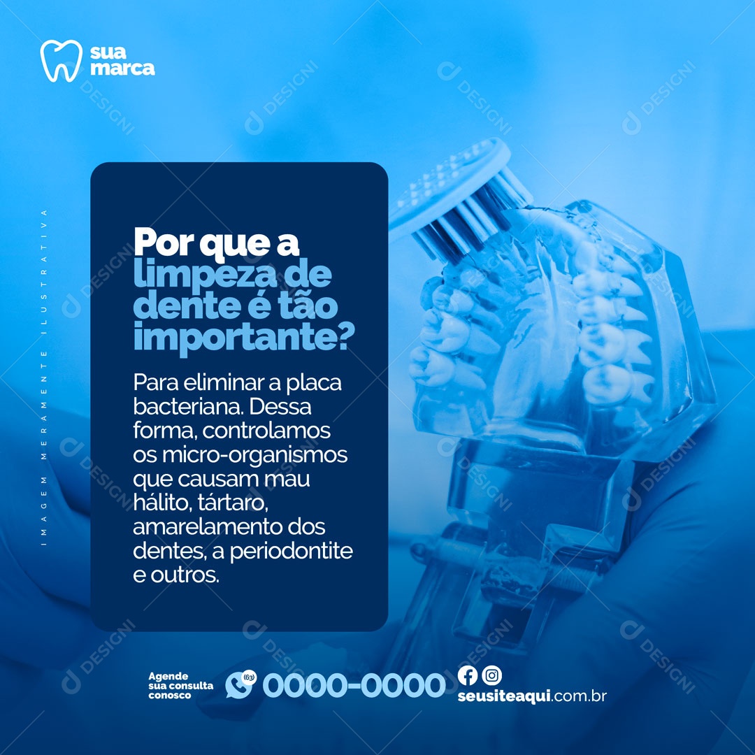 Consultório Odontológicos Dentista Social Media PSD Editável