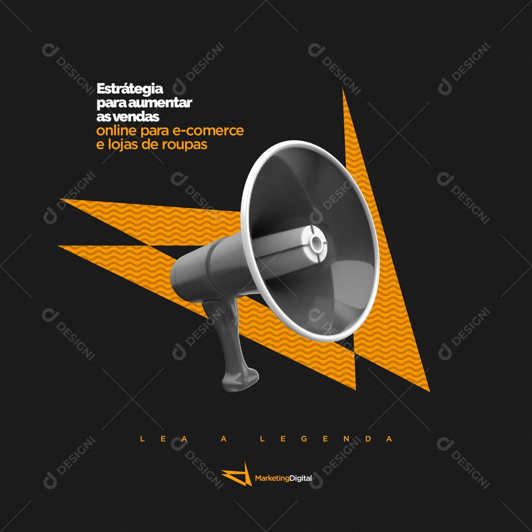 Marketing Digital Estratégia para Aumentar as Vendas Social Media PSD Editável